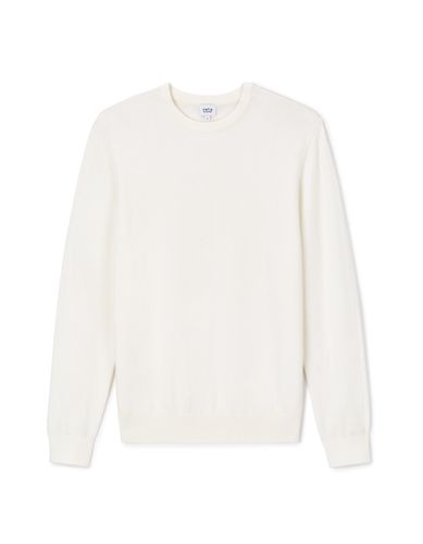 Pull col rond 100% coton - beige - camaieu - Modalova