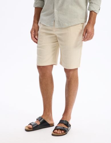 Bermuda 100% coton - beige - camaieu - Modalova