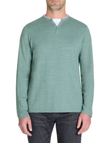Pull col tunisien 100% coton - vert - camaieu - Modalova