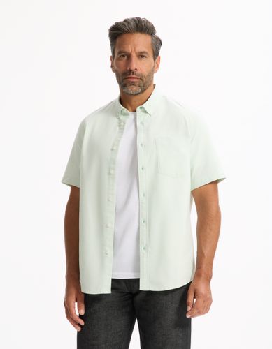 Chemisette regular oxford 100% coton - vert - camaieu - Modalova
