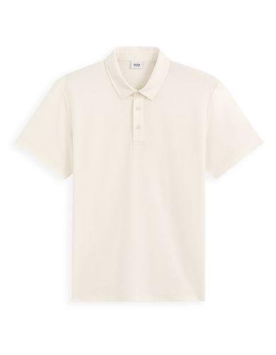 Polo jersey regular en coton - beige - camaieu - Modalova