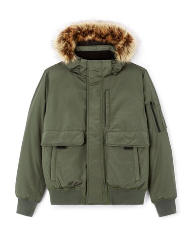 Blouson grand froid à capuche - kaki - camaieu - Modalova