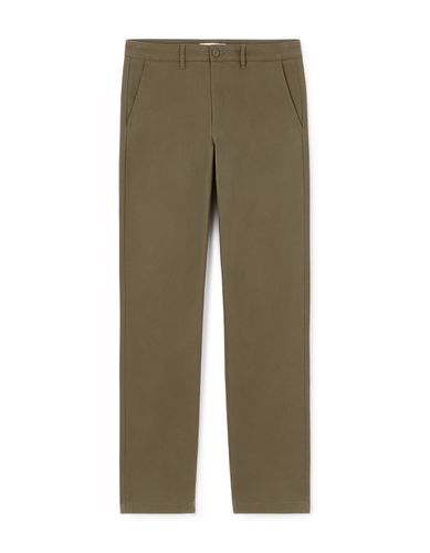 Pantalon chino straight coton stretch - taupe - camaieu - Modalova