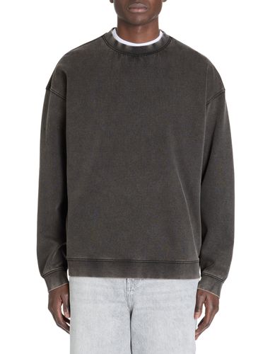 Sweat oversize col rond coton mélangé - noir - camaieu - Modalova