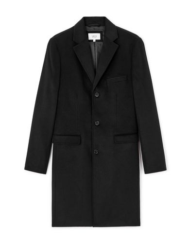 Manteau en laine et cachemire- noir - camaieu - Modalova