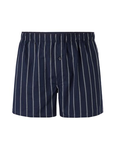 Caleçon woven boxer en coton à rayures - marine - camaieu - Modalova