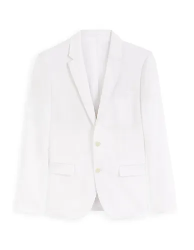 Veste de costume slim en lin - camaieu - Modalova