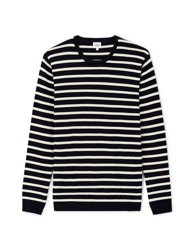 Pull col rond 100% coton - marine - camaieu - Modalova