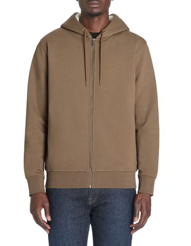 Sweat zippé à capuche coton mélangé - camaieu - Modalova