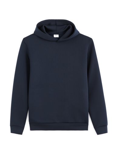 Sweat capuche tissu stretch - marine - camaieu - Modalova