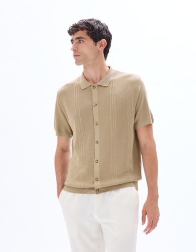 Chemisette regular en maille - beige - camaieu - Modalova