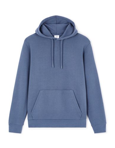 Sweat regular capuche 100% coton - bleu - camaieu - Modalova