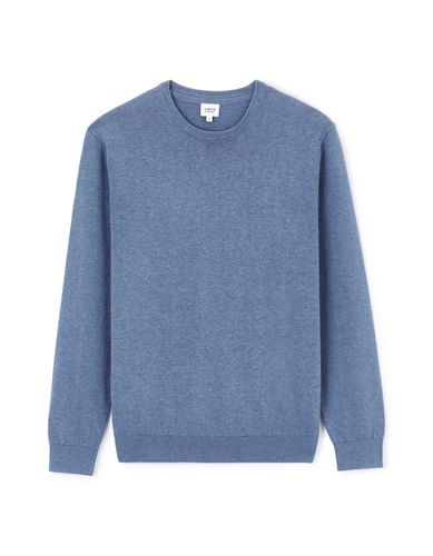 Pull col rond 100% coton - bleu - camaieu - Modalova