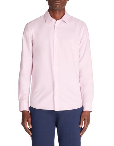 Chemise slim en oxford royal - rose - camaieu - Modalova