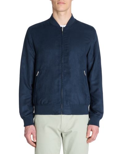 Veste col bomber - marine - camaieu - Modalova