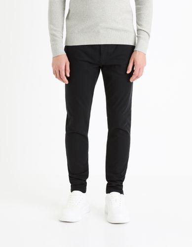 Pantalon chino skinny en coton stretch - camaieu - Modalova