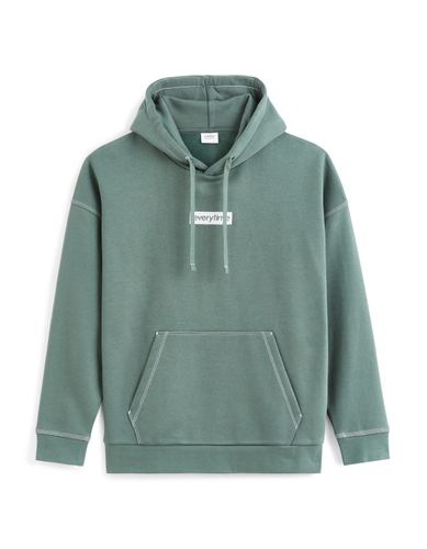 Sweat à capuche oversize - vert - camaieu - Modalova