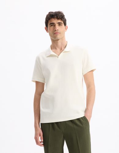 Polo regular 100% coton - beige - camaieu - Modalova