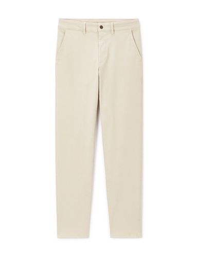 Pantalon slim coton stretch - beige - camaieu - Modalova