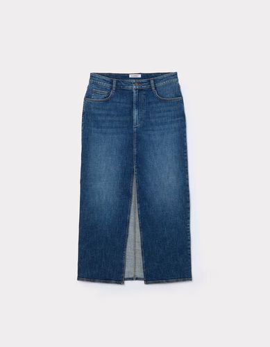 Jupe en denim avec fente - denim - camaieu - Modalova