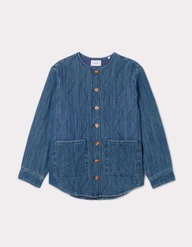 Veste en jean manches longues 100% Coton - bleu - camaieu - Modalova