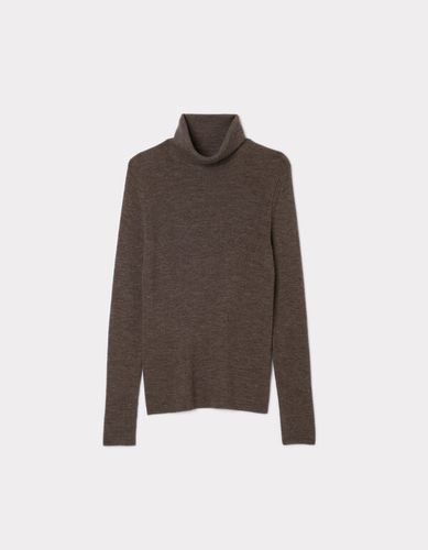 Pull col roulé mélange laine mérinos - taupe - celio - Modalova