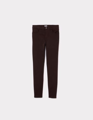 Pantalon slim ultrastretch - marron foncé - camaieu - Modalova