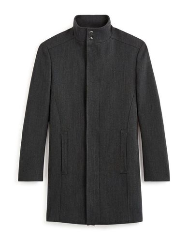 Manteau col officier - gris - celio - Modalova