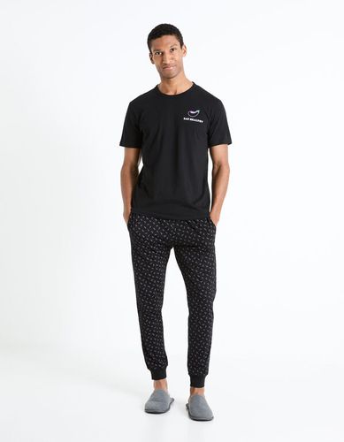 Pyjama 100% coton - noir - celio - Modalova
