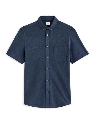 Chemisette regular en piqué de coton - marine - celio - Modalova