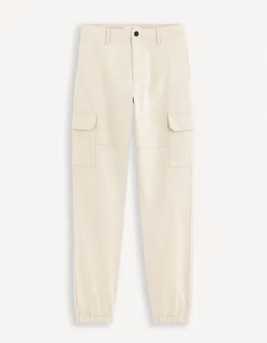 Pantalon cargo slim - beige - celio - Modalova