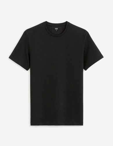 T-shirt col rond straight coton mélangé - celio - Modalova