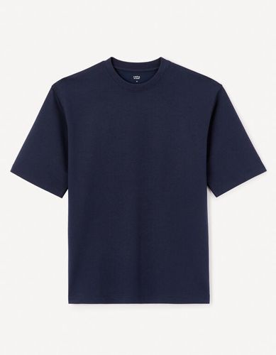 T-shirt oversize col rond - marine - celio - Modalova