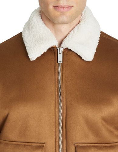 Blouson aviateur faux daim - camel - camaieu - Modalova