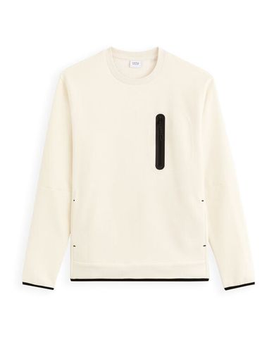 Sweat col rond - beige - camaieu - Modalova