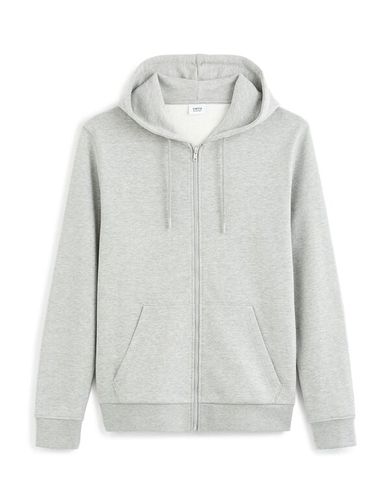 Sweat zippée à capuche - gris - camaieu - Modalova