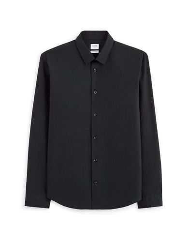 Chemise slim en coton - noir - camaieu - Modalova