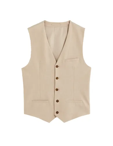 Gilet de costume slim stretch - camaieu - Modalova