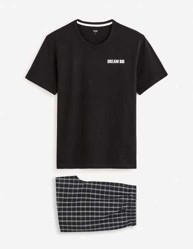 Pyjama 100% coton - noir - celio - Modalova