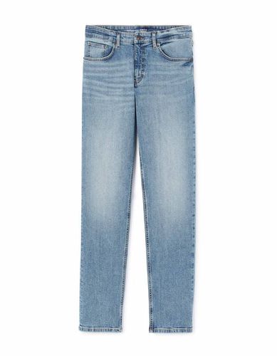 Jean straight coton stretch C15 - bleu clair - camaieu - Modalova