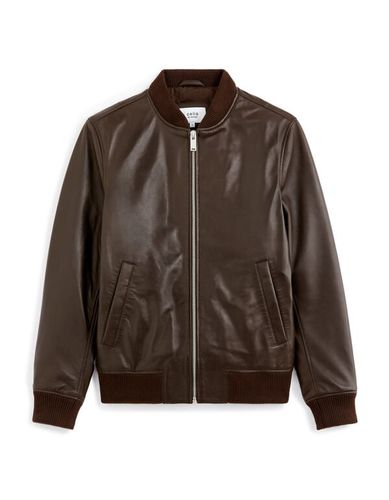 Blouson en cuir de mouton - marron - camaieu - Modalova