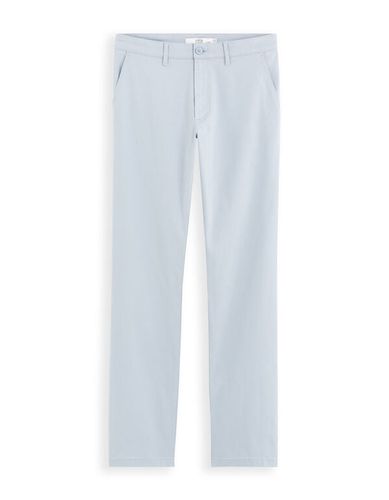 Pantalon chino straight en coton stretch - bleu clair - camaieu - Modalova