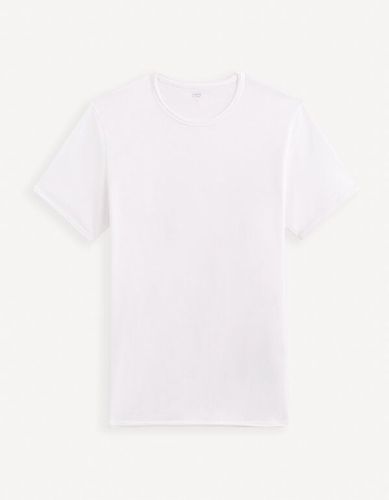 T-shirt à col rond en coton - celio - Modalova