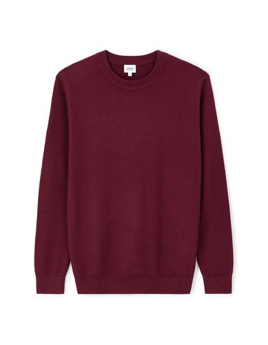 Pull col rond 100% coton - bordeaux - camaieu - Modalova