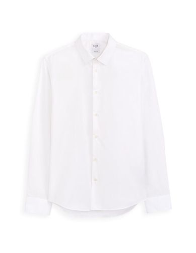 Chemise slim en coton - blanc - camaieu - Modalova