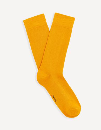 Chaussettes hautes coton - jaune - celio - Modalova