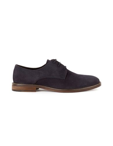 Derbies en cuir - bleu marine - camaieu - Modalova