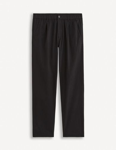 Pantalon chino straight - noir - celio - Modalova