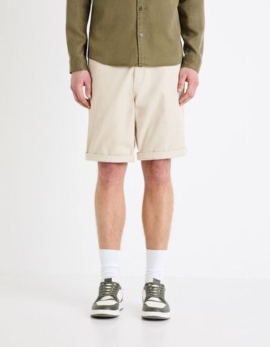 Bermuda chino uni en coton stretch - celio - Modalova