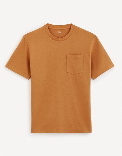 T-shirt boxy en coton - marron - celio - Modalova
